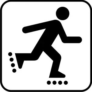 अमेरिकी राष्ट्रीय पार्क मैप्स pictogram लाइन में स्केटिंग वेक्टर छवि के लिए