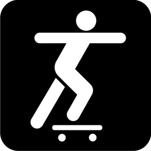 Pictogram for skateboarding vector image