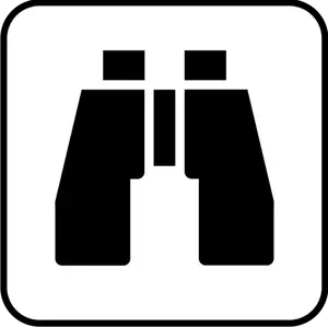 Vektor ilustrasi simbol internasional binoculats