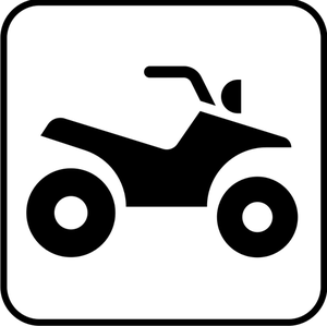 Vector drawing of for motorcycle lane sign