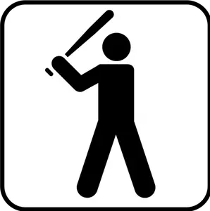 Graphiques vectoriels du signe disponible de base-ball installations