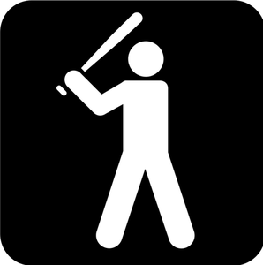 Vector illustraties van honkbal faciliteiten beschikbaar teken