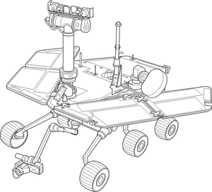 NASA exploration Rover vehicle vector clip art