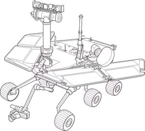 NASA exploratie Rover voertuig vector illustraties