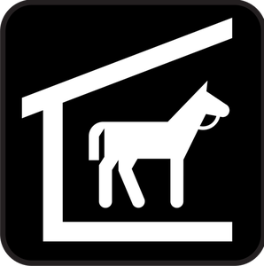 Horse stable icon