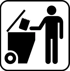 US National Park kart symbol for et trash søppelcontainer vektor image