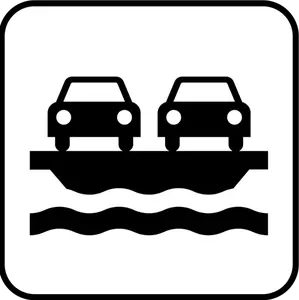 US National Park Maps pictogram for a vehicle ferry vector image