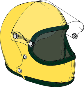 Motorcycle racing helmet vector icon