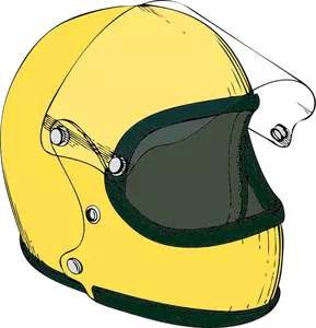 Motorcycle racing helmet vector icon