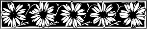Dessin de bordures décoratives de daisy vectoriel