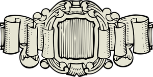 Vector image of triple winding decoration seal