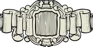 Vector image of triple winding decoration seal