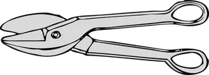 Ilustração em vetor de tesouras de metal