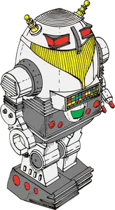 Sci-fi toy robot vector drawing