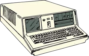 Portable computer vector clip art