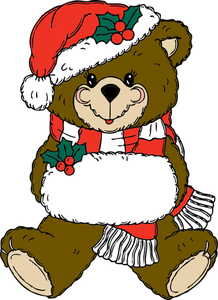 Christmas Bear Vector Image