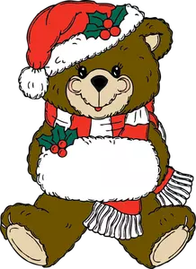 Natale orso immagine vettoriale