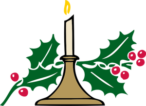 Christmas candle vector