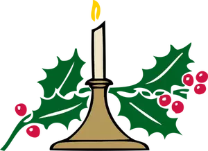 Christmas candle vector