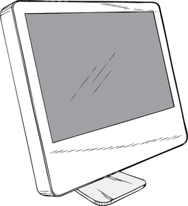 Immagine vettoriale di computer a schermo piatto