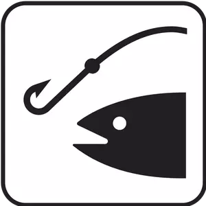 अमेरिकी राष्ट्रीय पार्क मैप्स pictogram angling क्षेत्र वेक्टर छवि के लिए