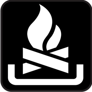 Pictogram for camp fire area vector image