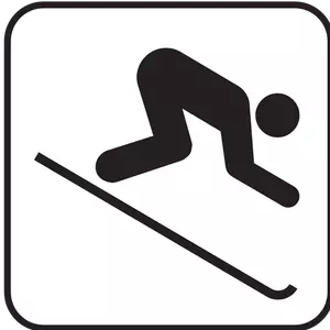 अमेरिकी राष्ट्रीय पार्क मैप्स pictogram स्की जमीन वेक्टर छवि के लिए