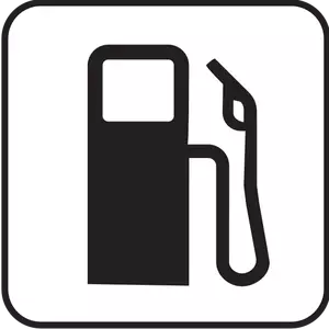 अमेरिकी राष्ट्रीय पार्क मैप्स pictogram एक गैस स्टेशन वेक्टर छवि के लिए