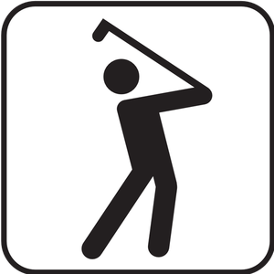 US National Park Maps pictogram for a golf playing field vector image
