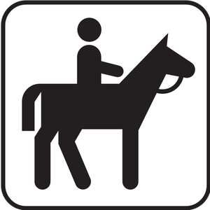 US National Park Maps pictogram for a horseriding activity vector image