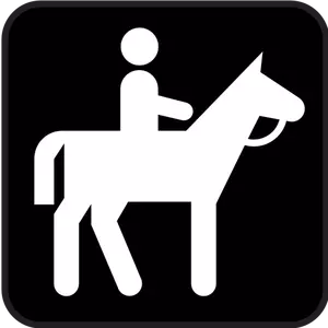 Pictogram for a horse riding field only vector image