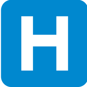 Piktogramm für ein Krankenhaus-Vektor-Bild