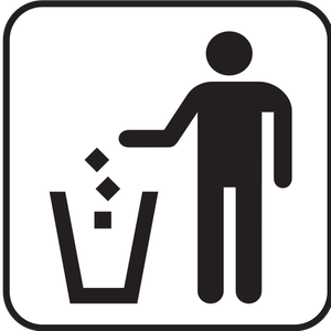 US National Park Maps pictogram for a trash bin vector image