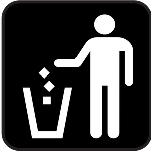 Piktogramm für Mülleimer-Vektor-Bild