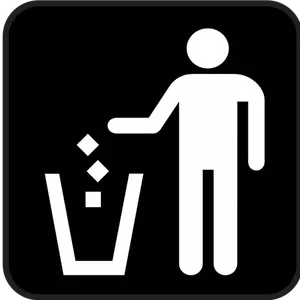 Pictogram voor vuilnisbak vector afbeelding