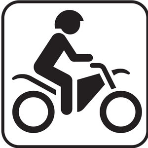 US National Park Karten Piktogramm für Motorräder nur Verkehr Vektor-Bild