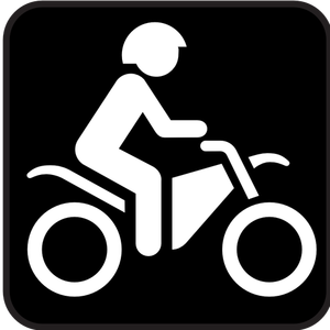 Pictogram for motorbikes only vector image