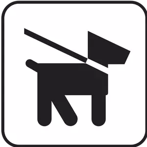 US National Park Maps pictogram allowing dog walks on lead only vector image