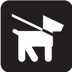 Pittogramma per cani al guinzaglio solo vettoriale immagine