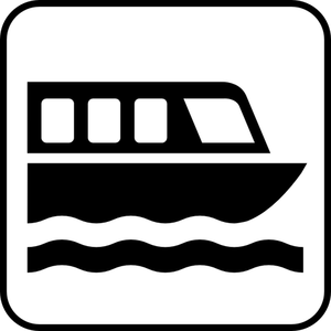 US National Park Karten Piktogramm für ein Boot-Hafen-Vektor-Bild