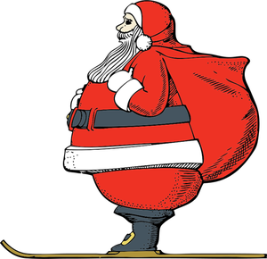 Narty grafiki wektorowej Santa