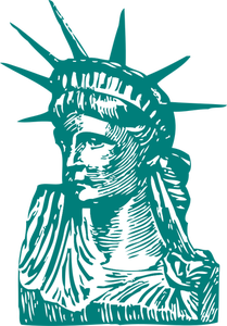 Statue de dessin vectoriel de Liberty