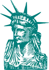 Standbeeld van Liberty vector tekening