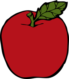 Vettore di mela rossa