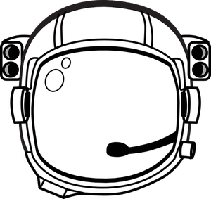 Imagem de vetor de capacete de astronautas