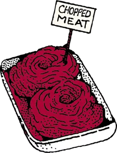 Vector image of chopped meat