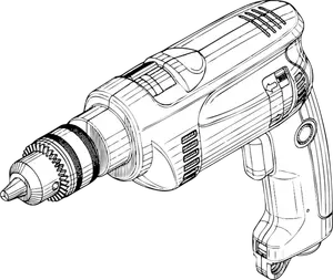 Electric drill vector illustration