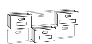 File cabinet drawers vector drawing
