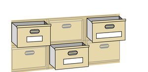 Cassetti cabinet file vettoriale illustrazione