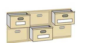Cassetti cabinet file vettoriale illustrazione